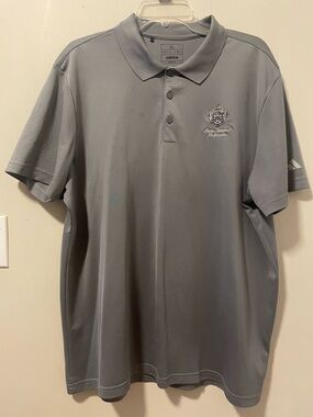 Trump National - Adidas Men’s Gray Polo Shirt with Embroidered Crest
